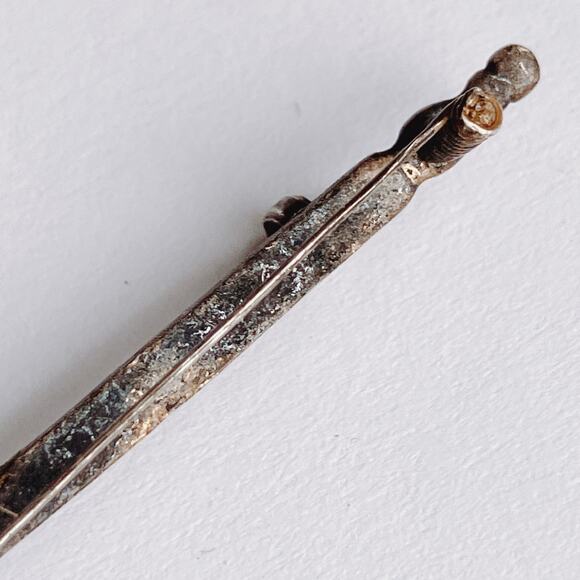 RARE Vintage 1930s Solid Silver Balalaika Brooch USSR Russian Folk Figural Pin - Picture 4 of 14